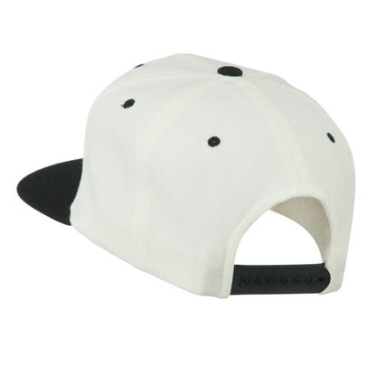 e4Hats.com Fly Embroidered Flat Bill Cap - color: Natural Black