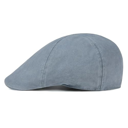 BOTVELA Men Cotton Ivy Irish Gatsby Cabbie Newsboy Cap - color: Grey, size: 7 3/4