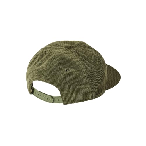 Volcom Men's Snapback Hat– 6-Panel Twill Flat Brim Cap Adjustable Snap Closure - color: Army V