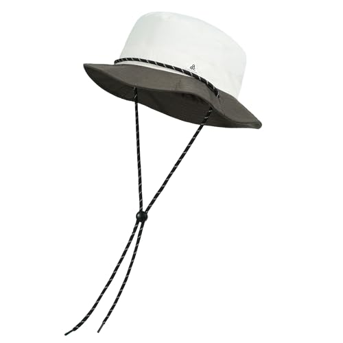 Clakllie Reversible Packable Boonie Fishing Hat UV Protection Sun Beach Hat - color: Bk2601-beigetaupe