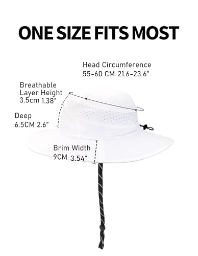 Sun Hats for Women Outdoor Wide-Brimmed Fisherman's Hat White