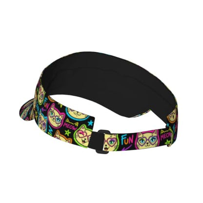 Leopard Print Sunscreen Visor Cap Adjustable Empty Top Athletic Beach Hat - color: 4