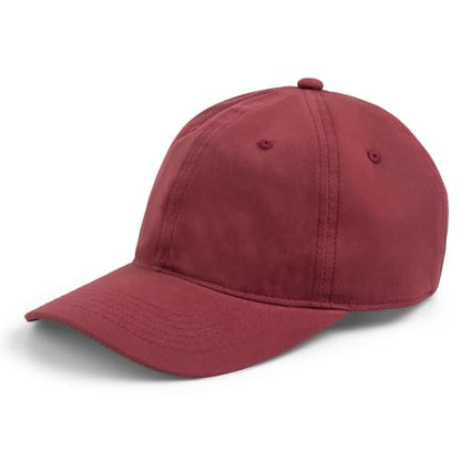 Hot Summer Baseball Cap, 35% Thinner Cotton Dad Hat Lightweight - color: Burgundy