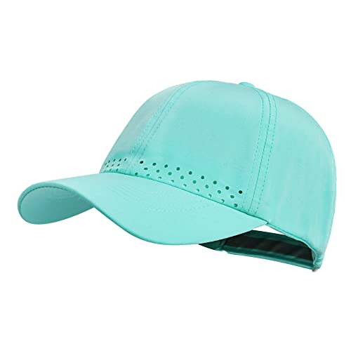 HH HOFNEN Women Quick Drying Baseball Cap Sun Hat Unstructured Golf Hat - color: #2 Aqua
