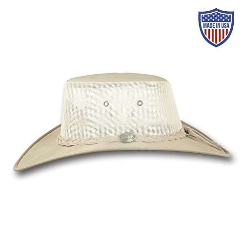 Barmah Hats Wide Brim Canvas Cooler Hat - Item 1087 - color: Beige, size: XX-Large
