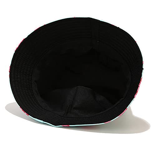 Umeepar Unisex Reversible Packable Bucket Hat Sun Hat for Men Women - color: Flamingo Mint Blue