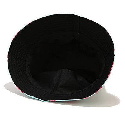 Umeepar Unisex Reversible Packable Bucket Hat Sun Hat for Men Women - color: Flamingo Mint Blue