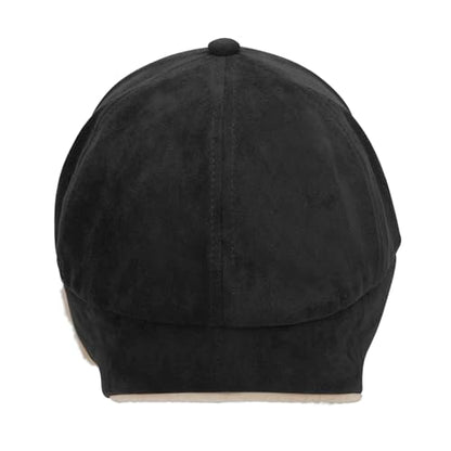 Women Winter Waterproof Earflap Trapper Hats Hunting Ski Hat Sherpa Baseball Cap Ear Flap Fashion Cap Aviator Hat - color: Black