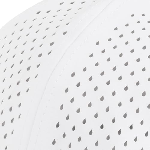 Quick Dry Baseball Cap Flat Brim Snapback Golf Hat for Men Women - color: White