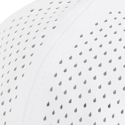 Quick Dry Baseball Cap Flat Brim Snapback Golf Hat for Men Women - color: White