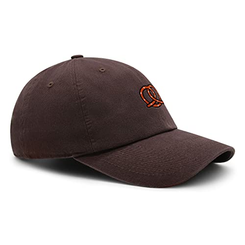 JPAK Pretzel Premium Dad Hat Embroidered Cotton Baseball Cap Snack - color: Brown