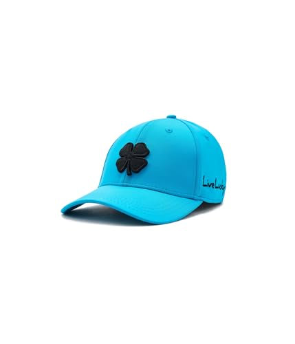 Black Clover Premium Flex Cap - color: Azure Blue Hat/3d Black Clover, size: Small-Medium