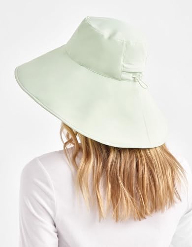 Solbari Women's Ultra Wide Brim Hat UPF 50+ - color: Coolgreen/Beige, size: Large-X-Large