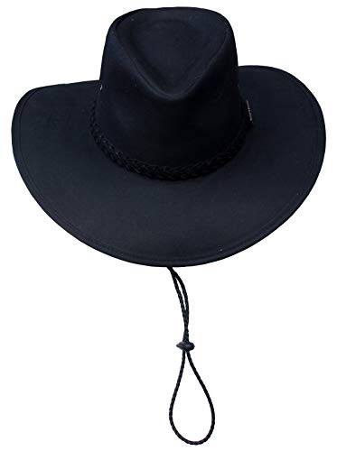 Foxfire Outback Trail Oilcoth Oilskin Rainier Hat Black or Brown - color: Black, size: X-Large