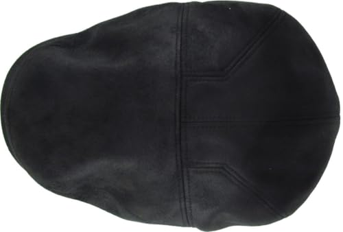 KBETHOS Leather Ascot Made in USA Ivy Collection Classic Newsboy Caps - color: (C) Faux Leather - Black, size: Small-Medium