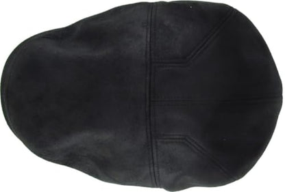 KBETHOS Leather Ascot Made in USA Ivy Collection Classic Newsboy Caps - color: (C) Faux Leather - Black, size: Large-X-Large