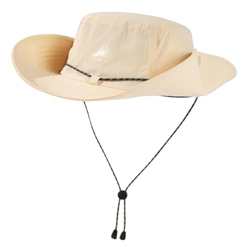 TOP-EX XL/XXL Waterproof UPF 50+ Bucket Hat Mens Womens Wide Brim Sun Hat Outdoor Hiking Fishing - color: 96557_beige, size: X-Large