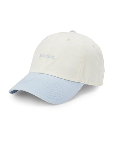 Nike Unisex Adult Club Unstructured Just Do It Cap Hat | Mens and Womens - color: Sail/Hydrogen Blue/Hydrogen Blue, size: Small-Medium