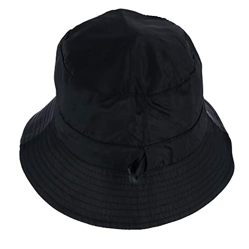 ANGELA & WILLIAM Women's Waterproof Packable Rain Hat with, Black, Size One Size