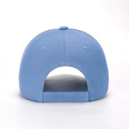 ZH Plain Adjustable Baseball Cap - Lot of 12 Unisex Blank Design Caps - color: Light Blue