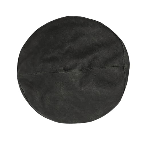 MINGSEECESS Women PU Leather French Black Beret Hat Causal Beanie Hat - color: Belt-brown