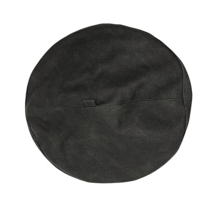 MINGSEECESS Women PU Leather French Black Beret Hat Causal Beanie Hat - color: Belt-brown