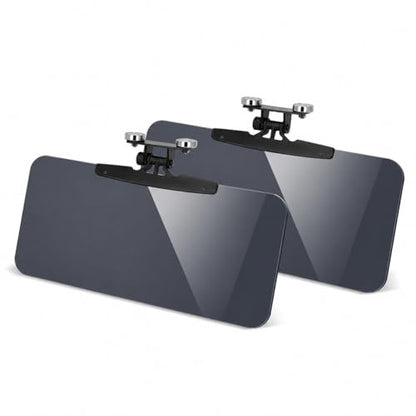 2-Pack Magnetic Sun Visor for UTV & Golf Cart, Polarized Anti-Glare Adjustable Sunshade, Tool-Free Fit for Polaris Ranger/Defender, Can-Am, Uforce 1000, EZGO with Metal Roof/Crossbars,13.39" × 7.8"
