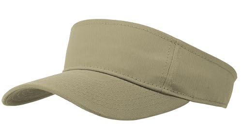 3 Pcs Sun Visor for Women Men Outdoor Sport Golf Tennis Softball, Adjustable Visors Hats - color: Khaki
