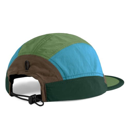 Clakllie Multicolor Short Brim Cap for Men Quick Dry 5 Panel Running Hat - color: Crsb09-green/Taupe