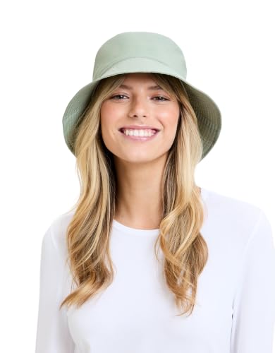 Solbari Unisex Bondi Bucket Hat UPF 50+ - color: Sage Green, size: Large-X-Large