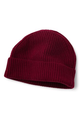 Fishers Finery Women's 100% Cashmere Cuffed Beanie - color: Cabernet