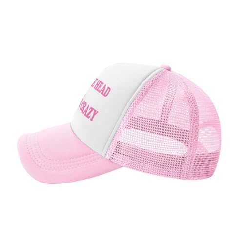 Funny Trucker Hat for Women Men Cute Humor Gag Hats Adjustable Mesh Caps - color: Crazy in the Head But Head Game Crazy