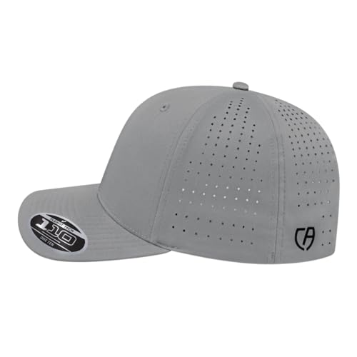 Cap America i8533 Flexfit 110 Performance 6-Panel Adjustable Snapback Cap - color: Silver