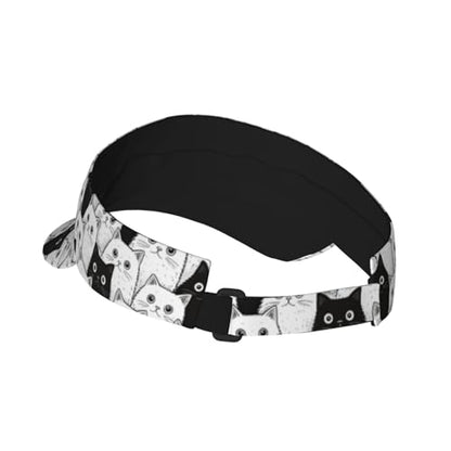 Unisex Adjustable Sports Sun Visor - color: Cat