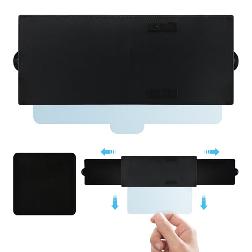Sun Visor Extender for Car, Adjustable Visor Extender Sun Blocker with PC Lens Side Sunshade Clip-on Design Universal Waterproof Durable Automotive Accessories Universal for Most Cars