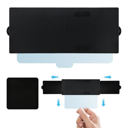 Sun Visor Extender for Car, Adjustable Visor Extender Sun Blocker with PC Lens Side Sunshade Clip-on Design Universal Waterproof Durable Automotive Accessories Universal for Most Cars