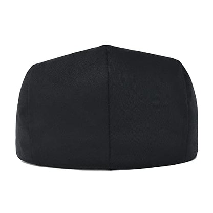 STARANCE Men Thin Cotton Gatsby Newsboy Cap - color: Black, size: 7 3/4