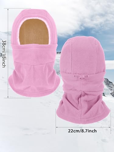 Geyoga Winter Fleece Balaclava Hat for Men Women - color: Pink,purple