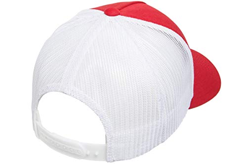 Yupoong Men's Yp Classics 5-Panel Retro Trucker Cap-2-tone - color: Red/White