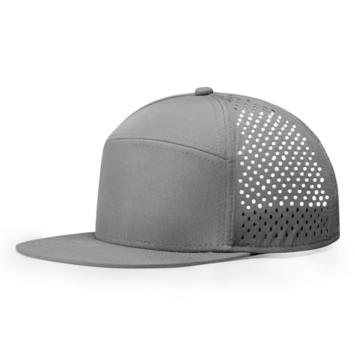 Mens Oversize XXL Flat Brim Baseball Cap - color: Light Gray