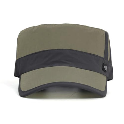 FASHIXD Mesh Military Hat for Men Summer Army Cap Quick Qry Short Bill Hat Cadet Caps - color: Dark Green