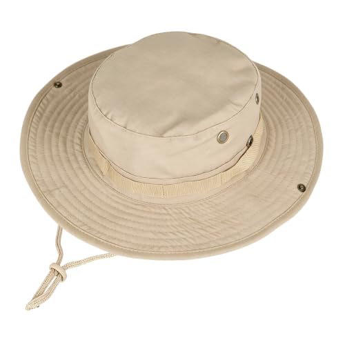 Rosoz Sun Hats for Men Women Bucket Hat UPF Protection Wide Brim Boonie Hat - color: 1pack-khaki