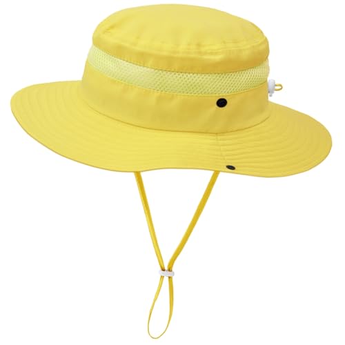 ZOORON Outdoor Kids Sun Hat UPF 50+ Quick Dry Bucket Hat for Boys Girls - color: 1pack-yellow