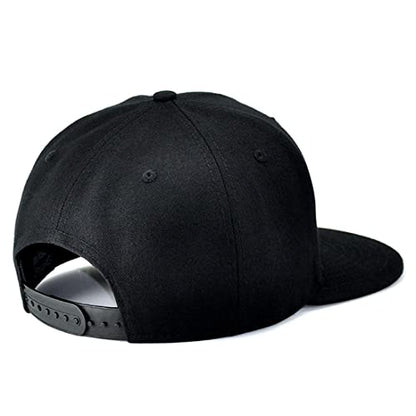 Snapback Hats for Men Flat Bill Black Adjustable Baseball Cap Trucker Hat for Dad American Flag Pirate Skull Caps Cool - color: Skeleton Hand Flower