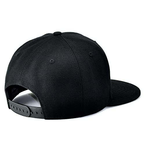 Snapback Hats for Men Flat Bill Black Adjustable Baseball Cap Trucker Hat for Dad American Flag Pirate Skull Caps Cool - color: Skeleton Rose Flower