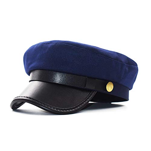 Chauffeur Hat for Men Women Vintage Newsboy Cap Costume Hats Beret Cap - color: Blue