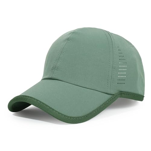 HH HOFNEN Quick Dry Baseball Hat Unstructured Athletic Golf Cap Women Men - color: 1-darkgreen
