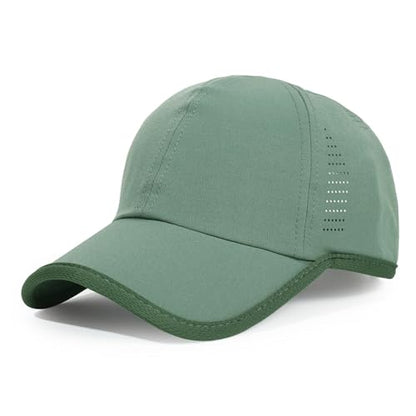 HH HOFNEN Quick Dry Baseball Hat Unstructured Athletic Golf Cap Women Men - color: 1-darkgreen