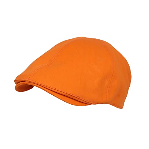 WITHMOONS Simple Newsboy Hat Flat Cap SL3026 - color: Orange, size: Medium