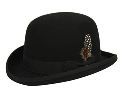 EPOCH Men's Wool Felt Derby Hat - color: Black, size: Large